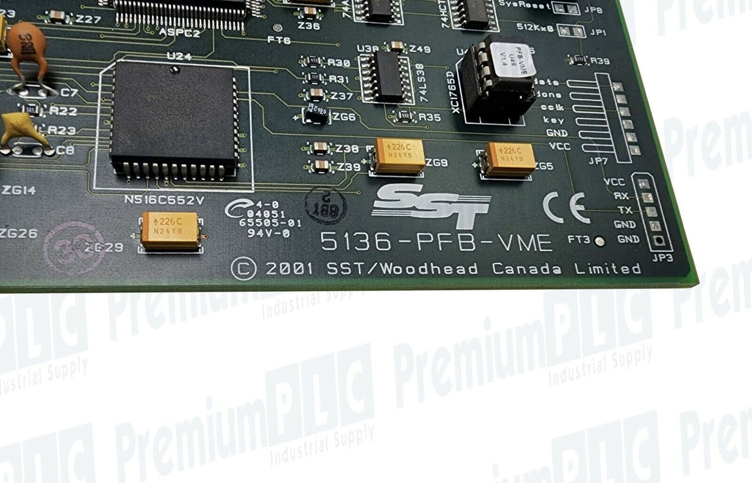 USED SST / WOODHEAD 5136-PFB-VME PROFIBUS INTERFACE CARD 5136PFBVME