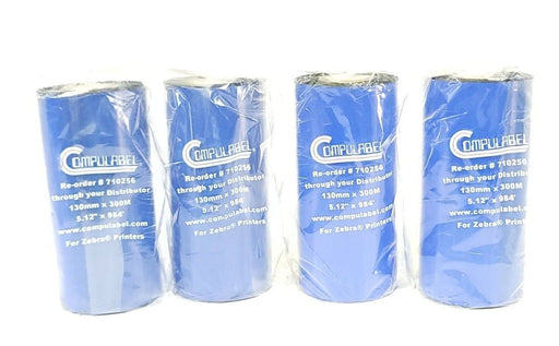 LOT OF 4 NEW COMULABEL 710256 RIBBON, INKING, 5.12'' X 984'
