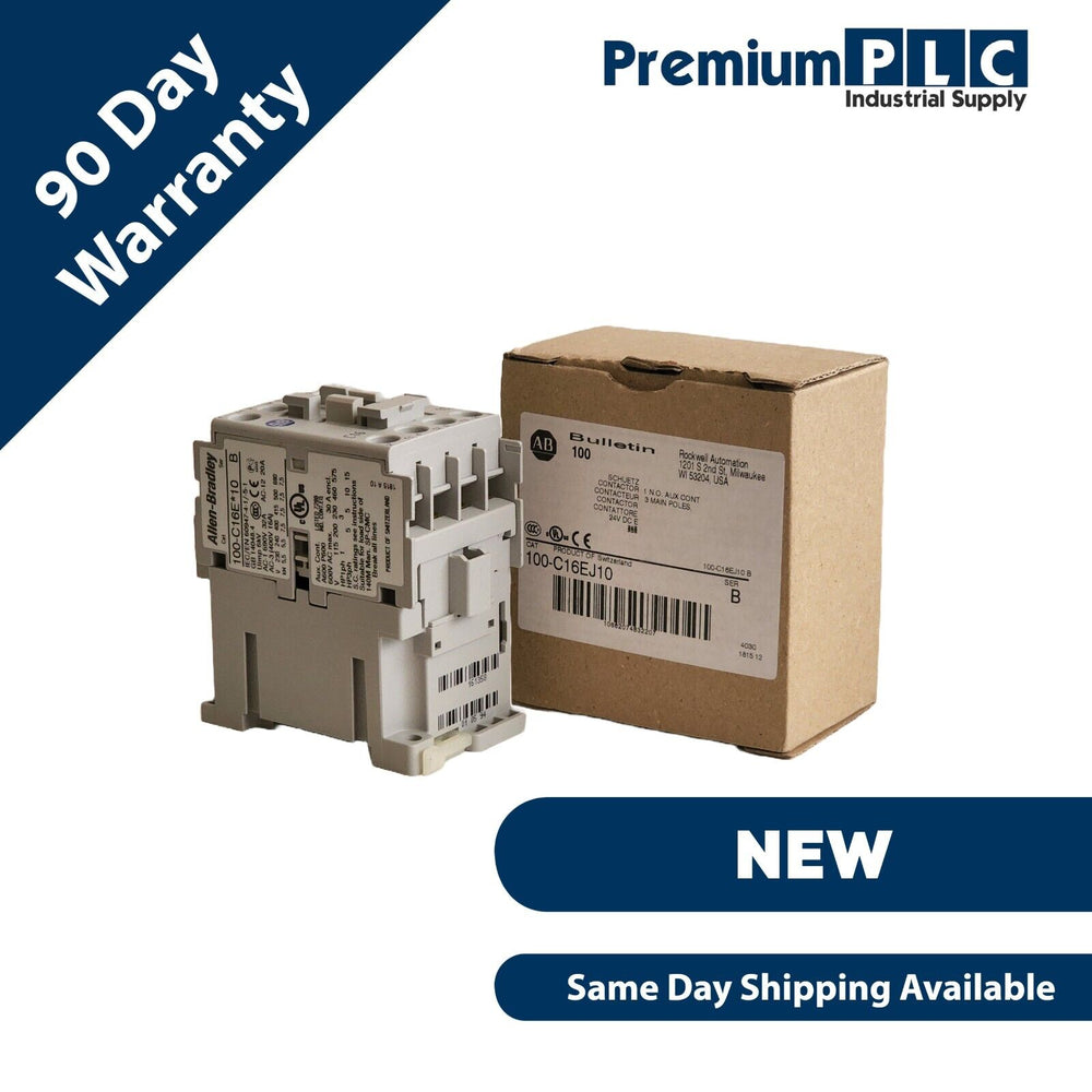 NEW ALLEN-BRADLEY 100-C16EJ10 /B STANDARD CONTACTOR 24VDC NEW IN BOX 100C16EJ10