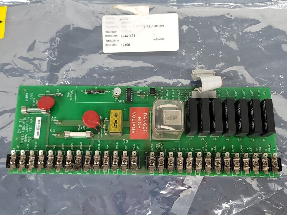 PERKIN ELMER N610-9014 POWER DISTRIBUTION BOARD 120V PCB ASSY 9000