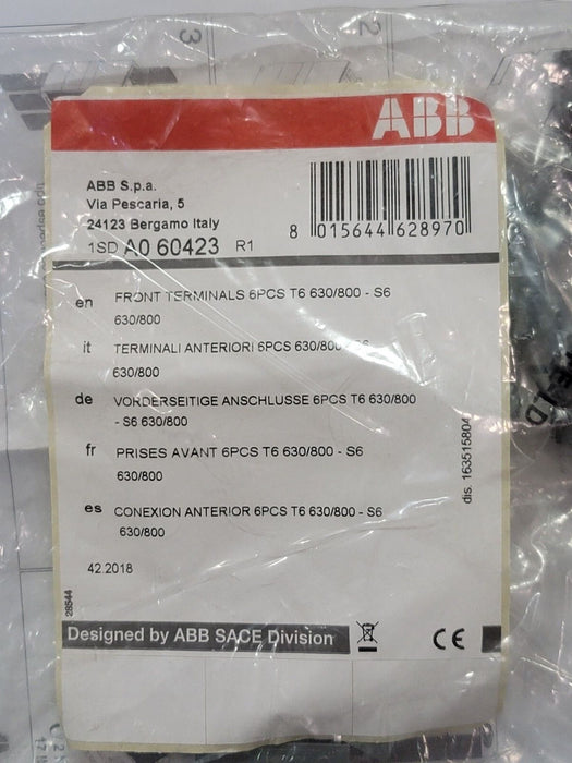 NEW IN BOX  ABB 1SDA061653R1 SACE TMAX T6N 800 CIRCUIT BREAKER 3-POLE 600A