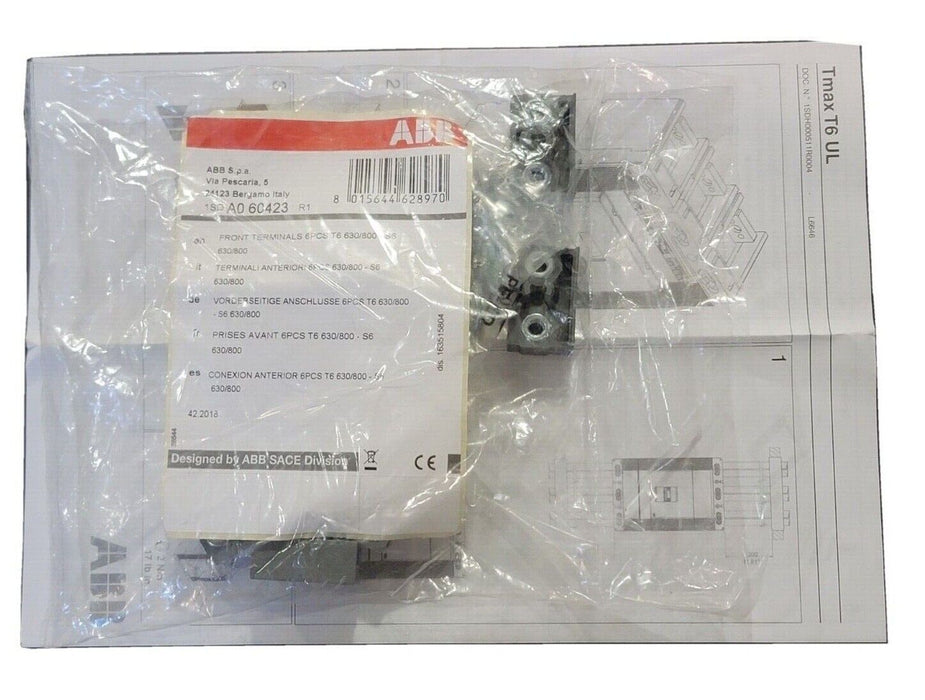 NEW IN BOX  ABB 1SDA061653R1 SACE TMAX T6N 800 CIRCUIT BREAKER 3-POLE 600A