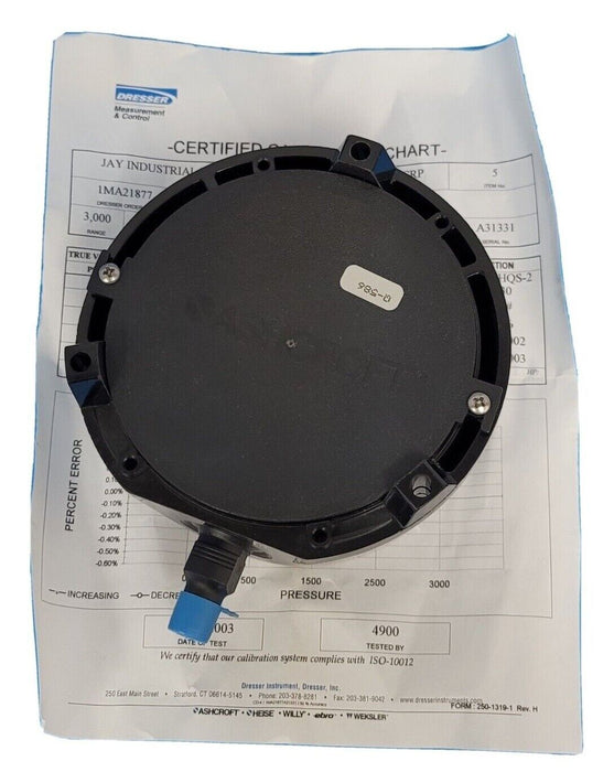 NIB ASHCROFT 451279SS02L3000# DURAGAUGE 1MA21877-016, SIZE: 4-12
