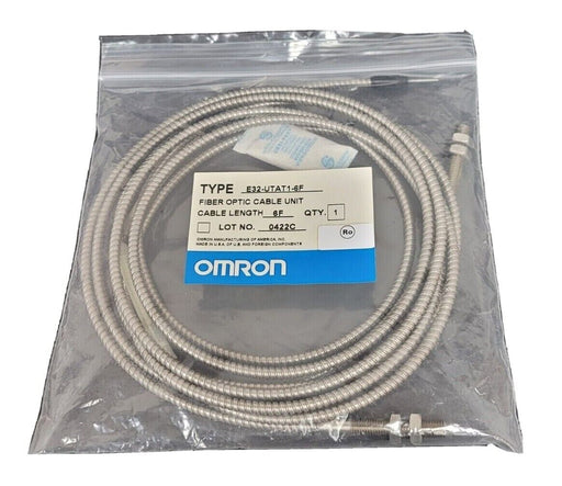 LOT OF 2 NEW OMRON E32-UTAT1-6F FIBER OPTIC CABLE UNITS 6FT