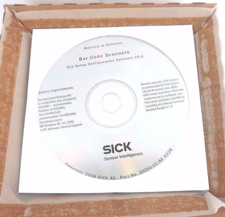 NEW SICK CLV450-6010 OSCILLATING MIRROR BAR CODE SCANNER V4.40, 1019218