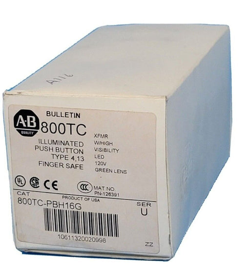 NEW ALLEN BRADLEY 800TC-PBH16G /U ILLUMINATED PUSH BUTTON 800TCPBH16G