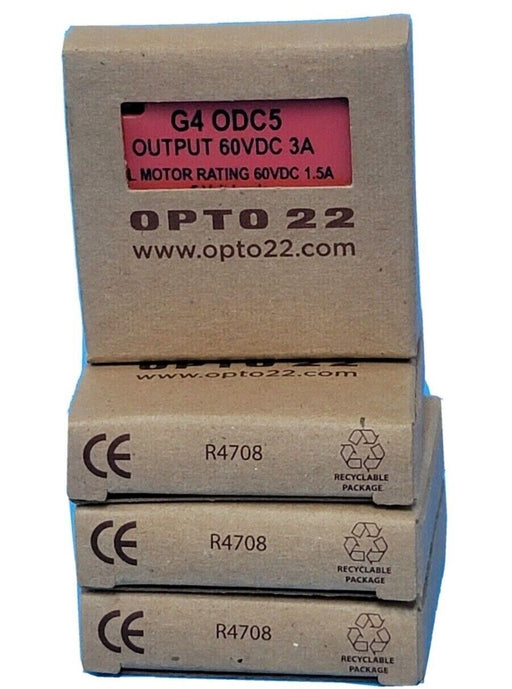 LOT OF 4 OPTO 22 G4-ODC5 OUTPUT MODULES 60VDC 3A G4ODC5