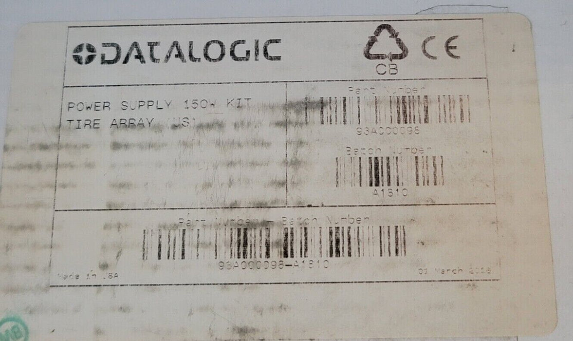 NEW DATALOGIC 93ACC0098 POWER SUPPLY 150W KIT TIRE ARRAY AFL150-24S