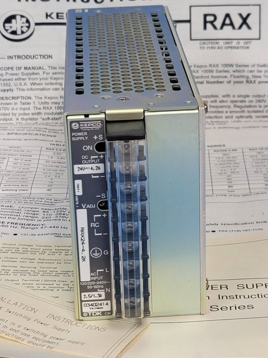 NIB TDK KEPCO RAX24-4.2K POWER SUPPLY 120/220-240VAC 50-60HZ 1.3A INPUT