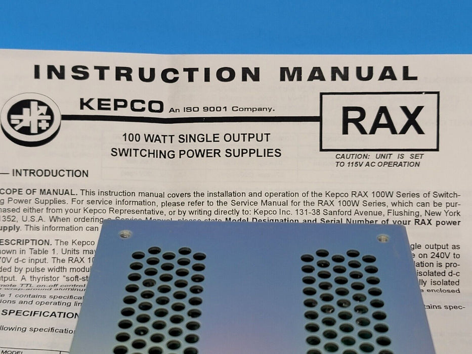 NIB TDK KEPCO RAX24-4.2K POWER SUPPLY 120/220-240VAC 50-60HZ 1.3A INPUT