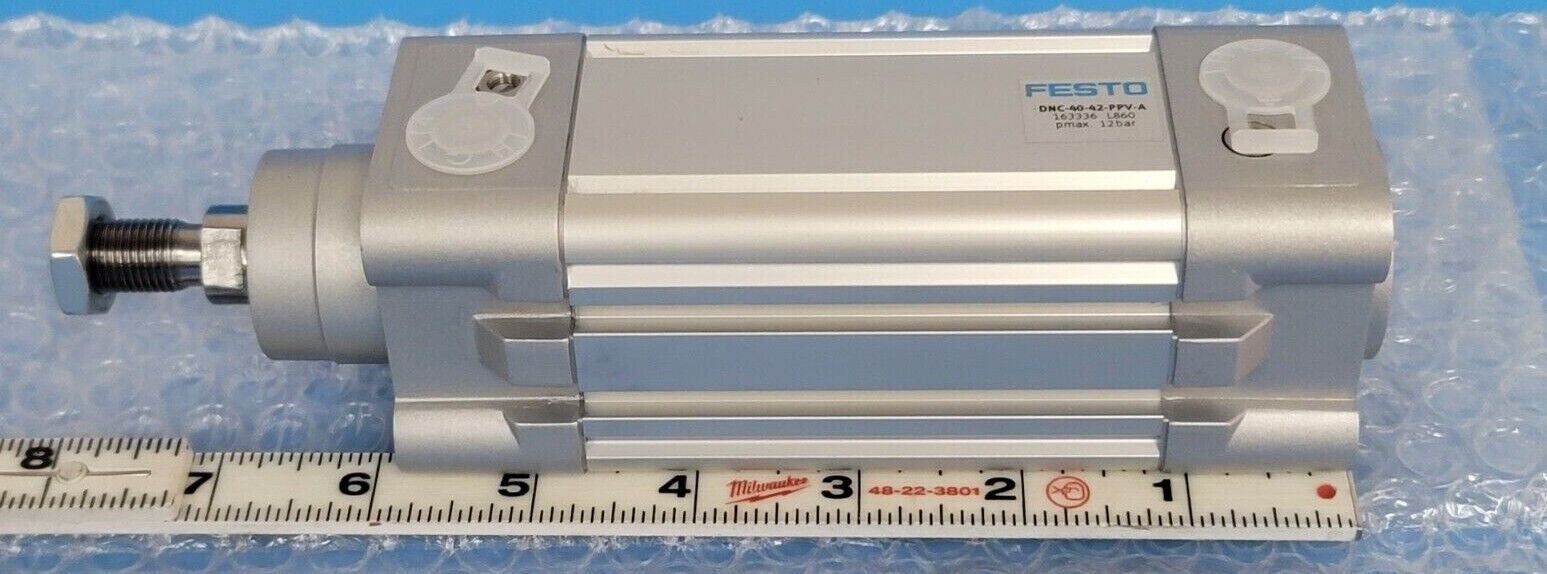 NEW FESTO DNC-40-42-PPV-A CYLINDER 163336 L860 PMAX. 12 BAR