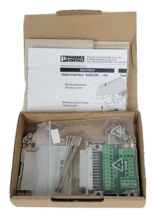 NIB PHOENIX CONTACT SUBCON 25/F-SH ORD. NO. 2761619 D-SUB CONNECTOR