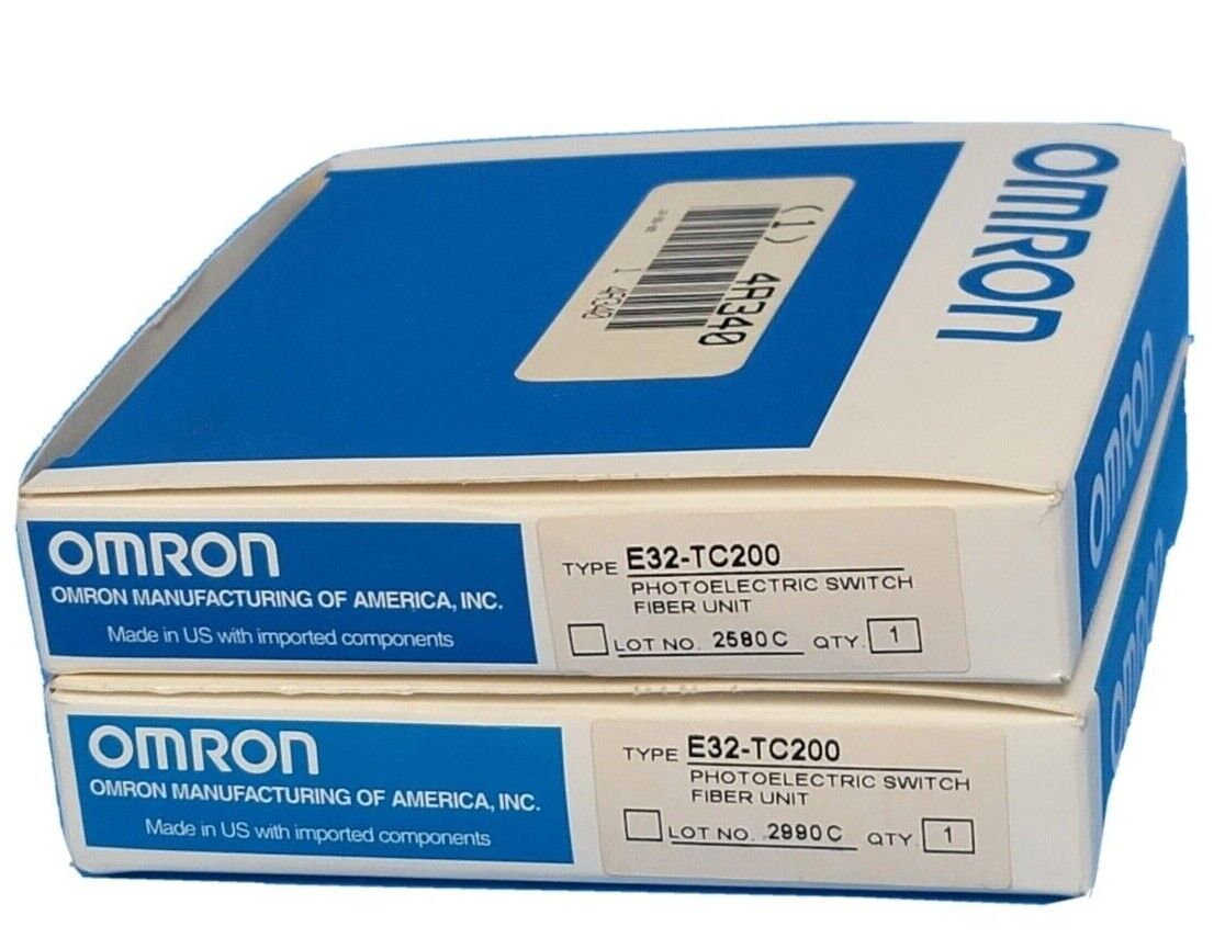 LOT OF 2 NIB OMRON E32-TC200 PHOTOELECTRIC SWITCHES E32TC200 2M