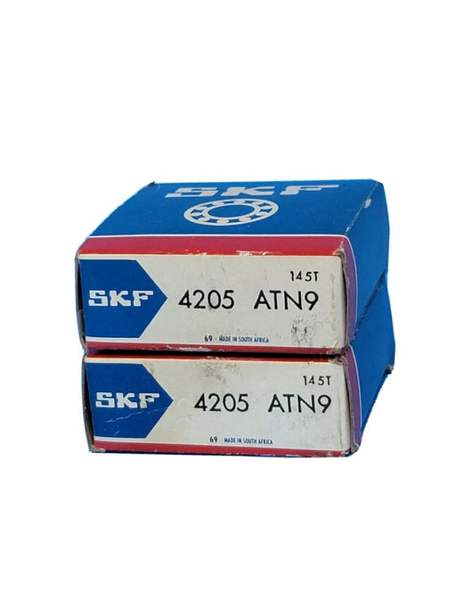 LOT OF 2 NIB SKF 4205-ATN9 BALL BEARINGS 4205ATN9 52X26X14MM