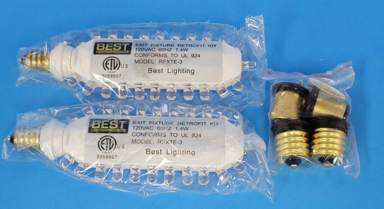 NIB MULE LIGHING INC. 948200-BP FIXTURE EXIT RETROFIT KIT 120VAC 60HZ 1.4W 2PK