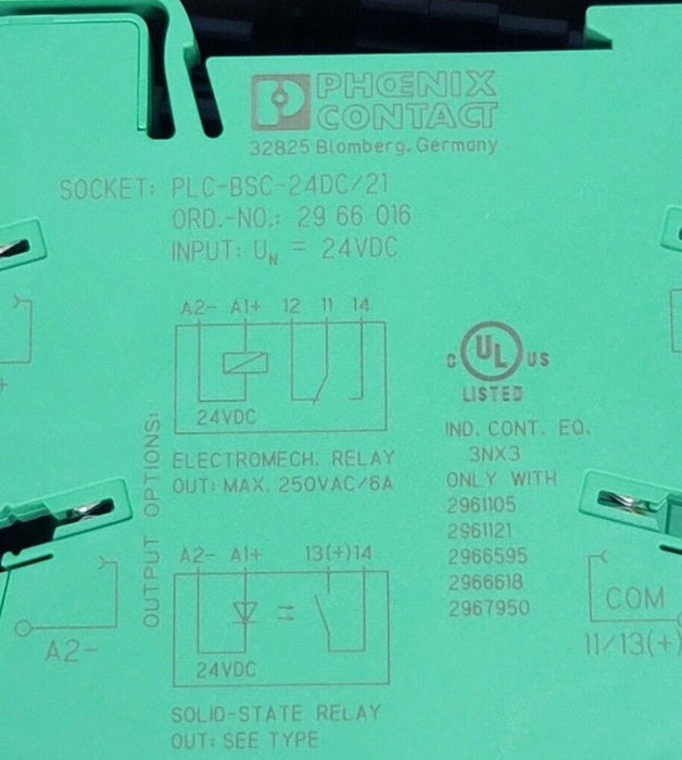 LOT OF 9 NEW PHOENIX CONTACT PLC-RSC-24DC/21 RELAY MODULES 2966171 PLCRSC24DC21