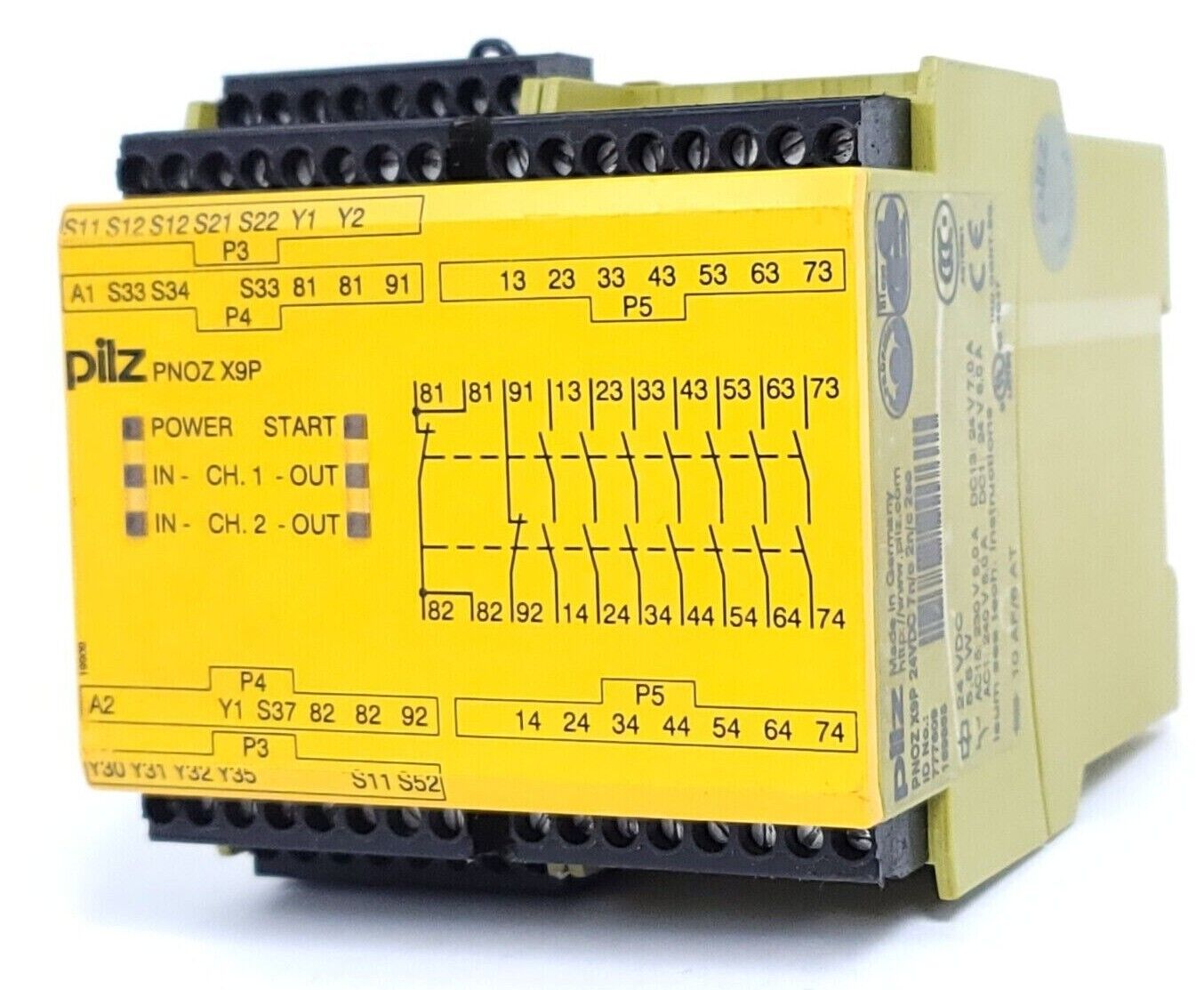 PILZ PNOZ X9P 24VDC 7n/o 2n/c 2so SAFETY RELAY 777609 PNOZX9P