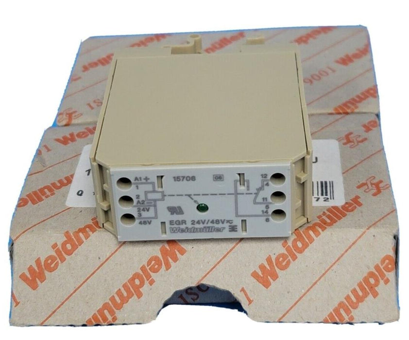 LOT OF 2 NEW WEIDMULLER EGR EG3 24VUC/48VUC 1U CONTACT RELAYS 15706