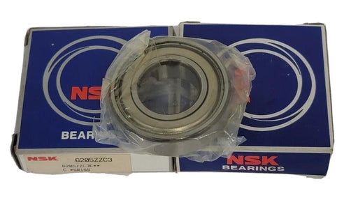 LOT OF 2 NIB NSK 6205ZZC3 DEEP GROVE BALL BEARINGS