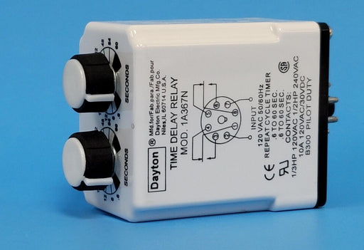 DAYTON 1A367N TIME DELAY RELAY .6 TO 60 SEC.