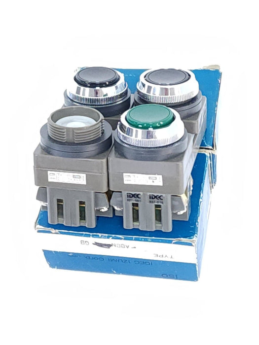 LOT OF 2 IDEC IZUMI ABBN1111 / ABBN1120 PUSHBUTTON STATIONS SERIES N