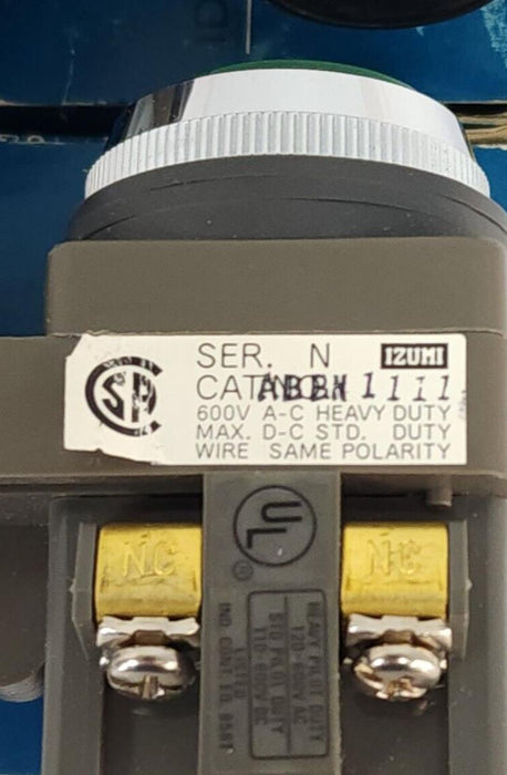 LOT OF 2 IDEC IZUMI ABBN1111 / ABBN1120 PUSHBUTTON STATIONS SERIES N