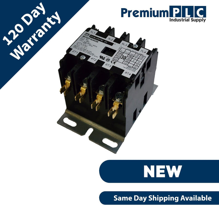 NEW SQUARE D 8910DPA34V09 DEFINITE PURPOSE CONTACTOR 30A, 4 POLE