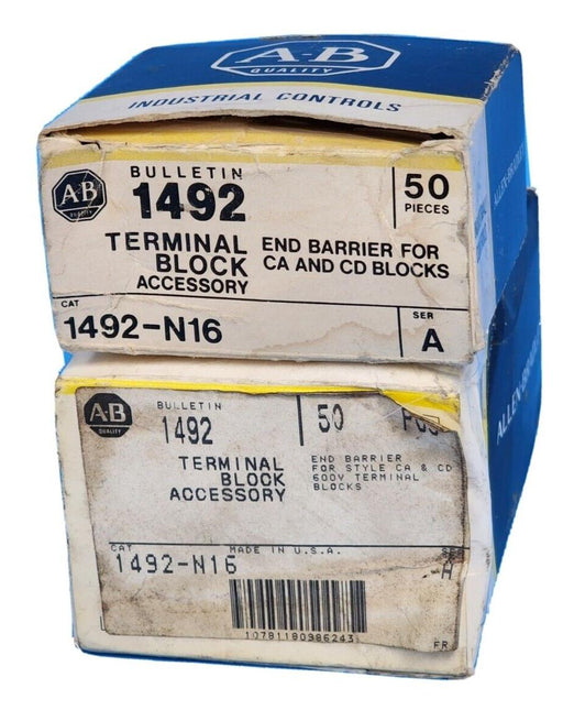 LOT OF 61 NEW ALLEN BRADLEY 1492-N16 SER. A TERMINAL BLOCK END BARRIERS 1492N16
