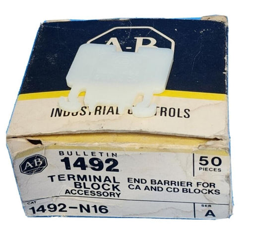 LOT OF 61 NEW ALLEN BRADLEY 1492-N16 SER. A TERMINAL BLOCK END BARRIERS 1492N16