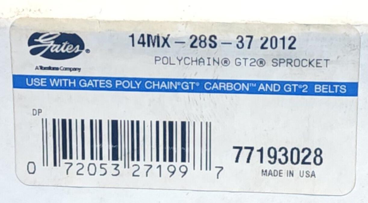 NEW GATES 14MX-28S-37 / 14MX28S37 POLY CHAIN GT2 SPROCKET
