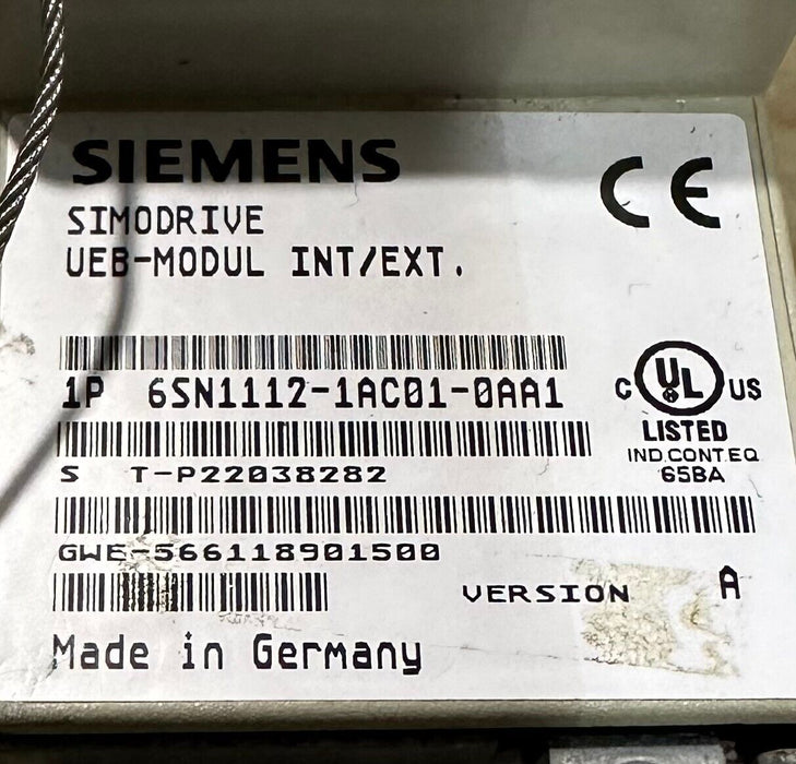 SIEMENS 6SN1112-1AC01-0AA1 / 6SN11121AC010AA1 SIMODRIVE UEB-MODULE INT/EXT