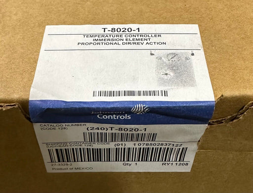 NEW SEALED JOHNSON CONTROLS T-8020-1 / T80201 IMMERSION ELEMENT TEMP CONTROLLER