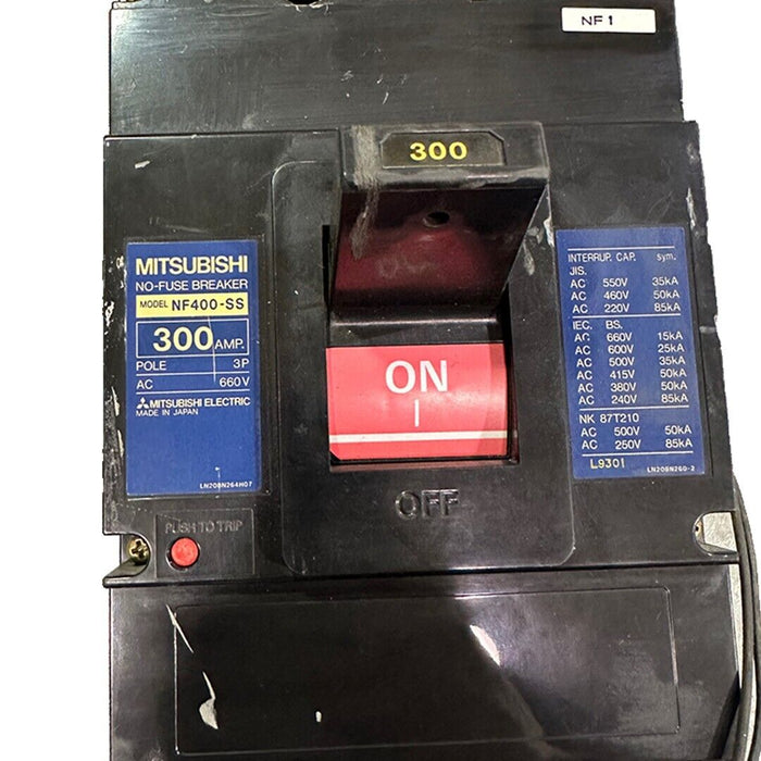 MITSUBISHI NF400-SS / NF400SS NO-FUSE CIRCUIT BREAKER 300A 3P 660V