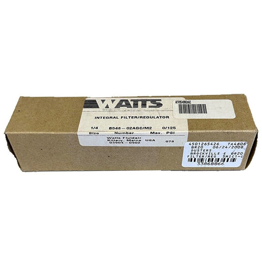 NEW WATTS B548-02AGC/M2 / B54802AGCM2 INTEGRAL FILTER/REGULATOR 1/4'' 0-125PSI