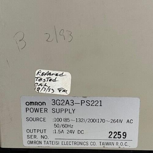 OMRON 3G2A3-PS221 / 3G2A3PS221 POWER SUPPLY 1.5A 50/60Hz