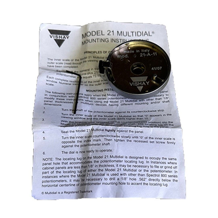 NEW VISHAY 21-A-11 / 21A11 MODEL 21 MULTIDIAL FOR VERNIER SCALE