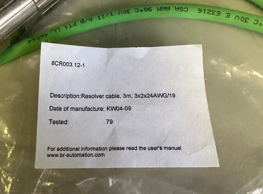 NEW B&R AUTOMATION 8CR003.12-1 / 8CR003121 RESOLVER CABLE 3M