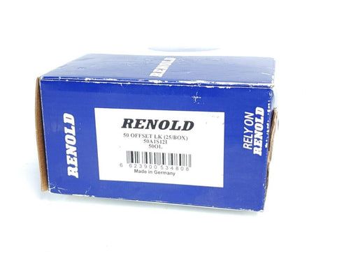BOX OF 25 NEW RENOLD 50 OFFSET LK (25/BOX) 50A1S12I 50OL