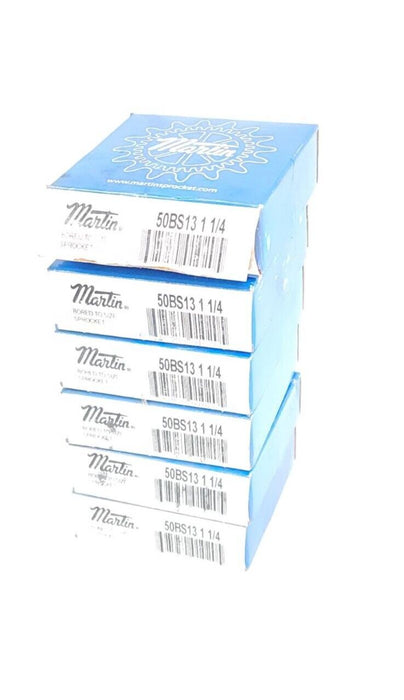 LOT OF 6 NIB MARTIN 50BS13 1 1/4 SABERTOOTH SPROCKETS