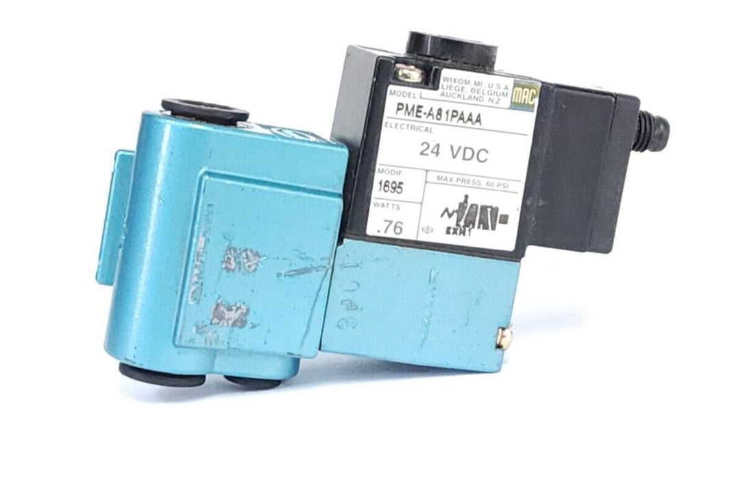 MAC PME-A81PAAA SOLENOID VALVE 24VDC WATTS: .76