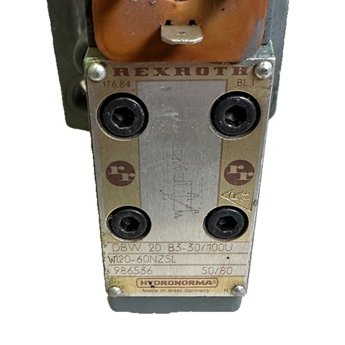 NEW REXROTH HYDRONORMA DWB 20 B3-30/100U W120-60NZ5L HYDRAULIC CONTROL VALVE