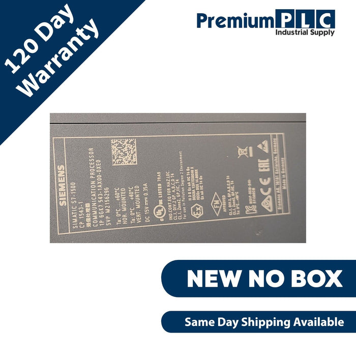 NEW SIEMENS 6GK7 543-1AX00-0XE0 / 6GK7543-1AX00-0XE0 COMM. PROCESSOR CP 1543-1