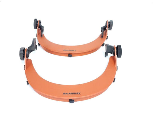 LOT OF 2 NEW HONEYWELL SALISBURY ASSLB-NZ BRACKETS, ORANGE MOLDED PLASTIC, 8" L