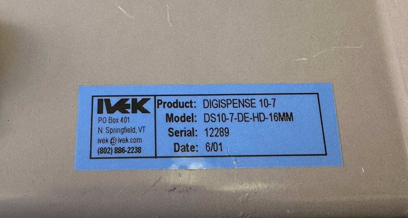 IVEK DS10-7-DE-HD-16MM / DS107DEHD16MM DIGISPENSE 10-7 PUMP CONTROLLER