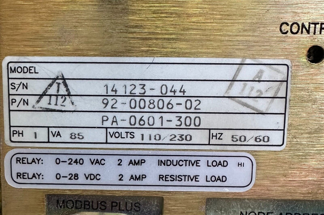 MODICON PA-0601-300 / PA0601300 PANEL MATE POWER UNIT MM-PMA1-300 92-00806-02