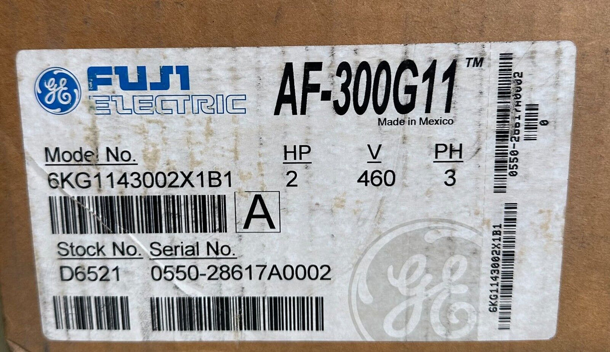 NEW GE FUJI 6KG1143002X1B1 AC DRIVE 2HP 460V AF-300G11 / AF300G11 W/ KEYPAD