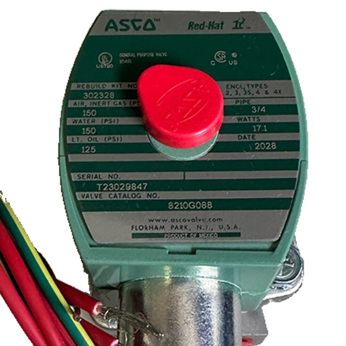 NEW ASCO 8210G088 Red-Hat II SOLENOID VALVE SERIES 210G 50/60Hz 110/120V