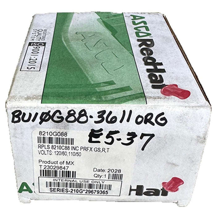 NEW ASCO 8210G088 Red-Hat II SOLENOID VALVE SERIES 210G 50/60Hz 110/120V