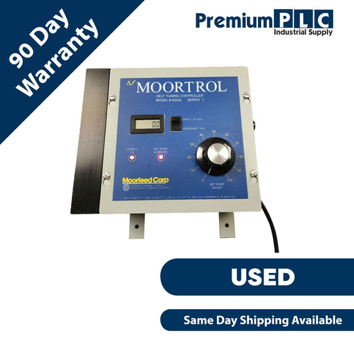 USED MOORFEED CORP 83534 SERIES 1 MOORTROL SELF TUNING FEEDER CONTROLLER