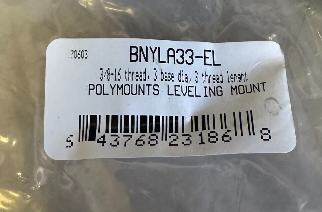 12 NEW S & W BNYLA33-EL / BNYLA33EL POLYMOUNTS LEVELING MOUNTS 3/8-16 THREAD 3''
